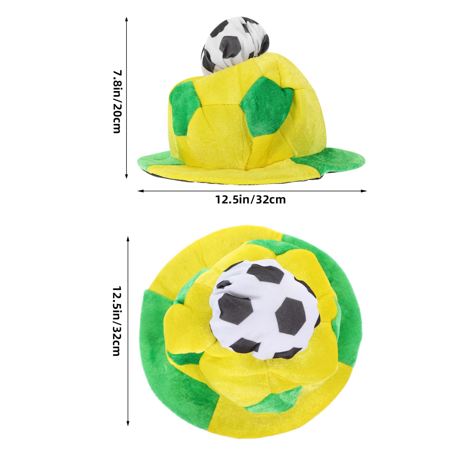 ERINGOGO Football Pattern Cheer Cap for Soccer Fans Vibrant Headdress for Festivals Parties Live Events Unique Football Hat Decoration for Game Day Birthday Present