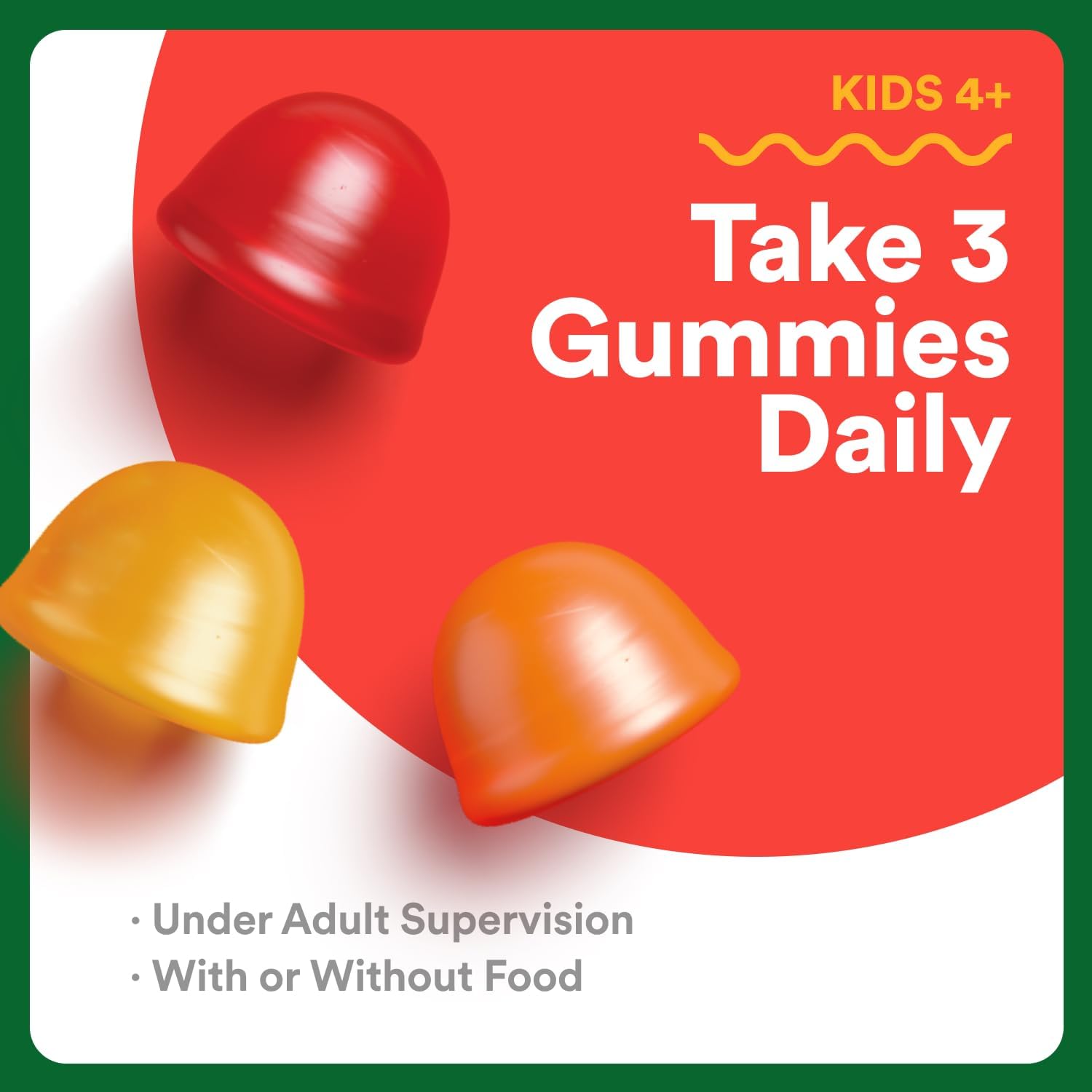 SmartyPants Kids Multivitamin & Fiber Gummies: Prebiotic Fiber to Support Kids Digestion with Vitamin D3, C, Vitamin B12, B6, A, Zinc, Biotin, Folate, Three Fruit Flavors, 90 Count (30 Day Supply) - Image 7