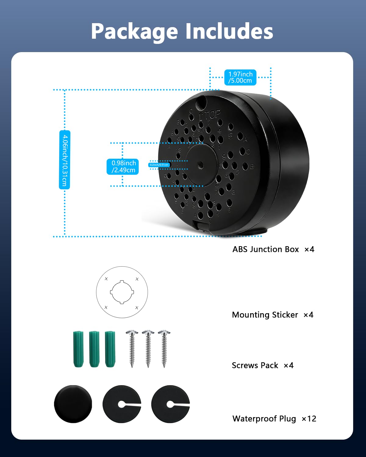 Boîte de jonction pour caméra de sécurité en plastique étanche pour caméra de sécurité Arlo - Boîtier de jonction pour panneau solaire Arlo