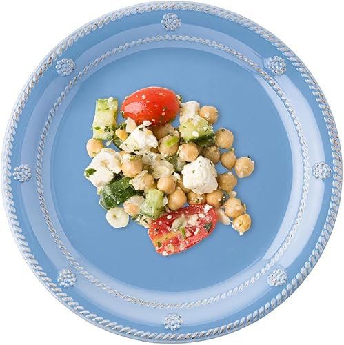 Miniatura 2 de Juliska - Plato de ensalada de melamina de bayas y hilos - Plato de ensalada azul cambray para exteriores - Plato de melamina - irrompible, melamina