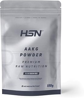 Arginina AAKG en Polvo de HSN | 150 gr = 150 Tomas por Envase | 2000 mg por Dosis Diaria | 100% Pura Arginina Alfa Ceto-Glutarato, Sin Añadidos ni Exc