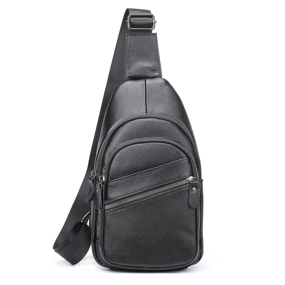 Torba na ramię, torba na klatkę piersiową ze skóry bydlęcej, męska nerka, nerka, torby crossbody
