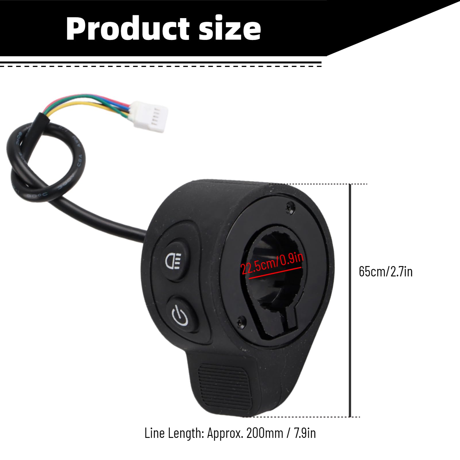 VGEBY Throttle Accelerator Replacement,Electric Scooter Integrated Switch Thumb Throttle Scooter Accelerator Sportinggoods Accelerator Scooter On Off Electric Scooter Accelerator Throttle Kungoo - Image 2