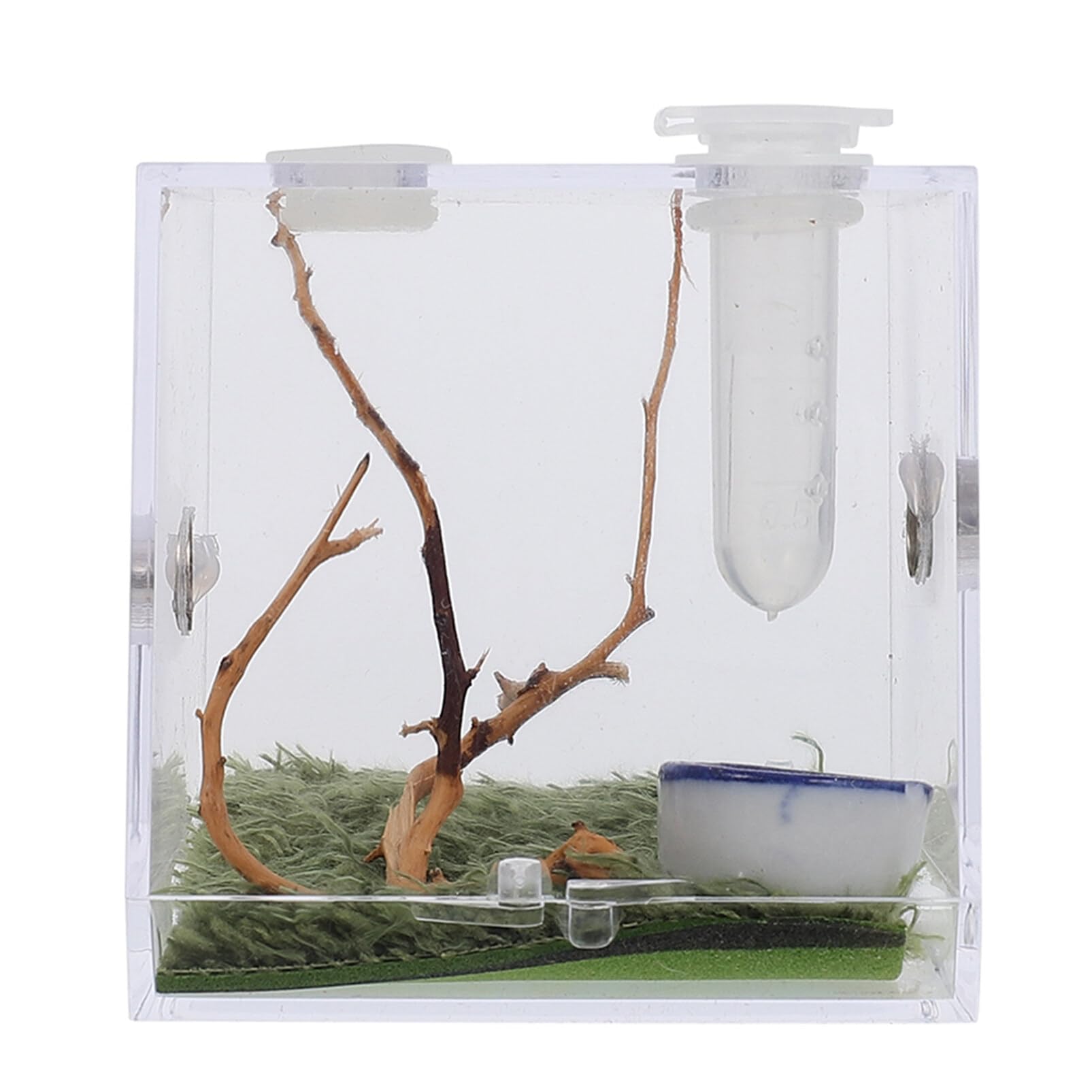 Excefore Spider Terrarium, Acrylic Reptile Breeding Box Jumping Spider Enclosure with Dropper Tongs for Tarantula Scorpion Sling Isopods Snake Gecko