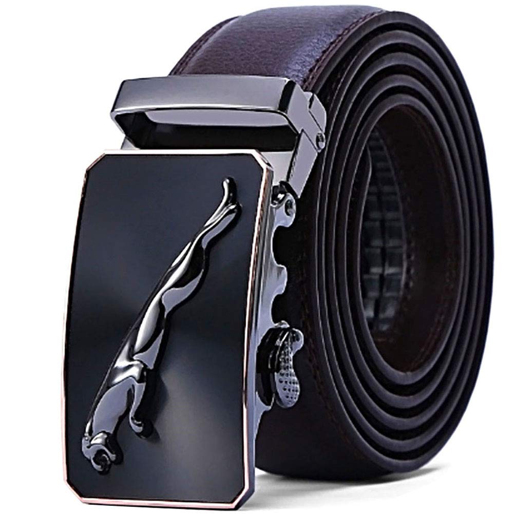 ZwaitL Herren Gürtel Mit Ratschenschnalle - Echtleder Gürtel Mit Drachenmuster