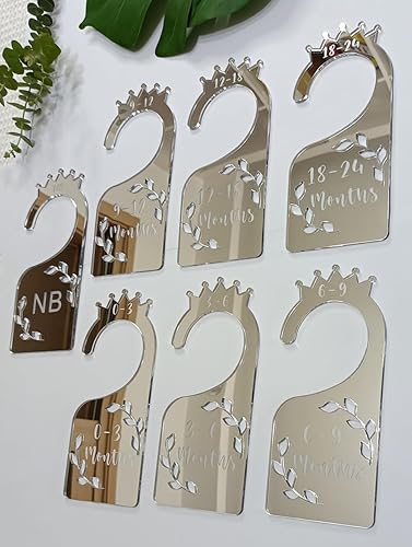 Vista 22 de Baby Closet Dividers,Set of 7 Acrylic Mirror Baby Clothes Organizers for Wardrobe Closet Home Nursery from Newborn to 24 Months