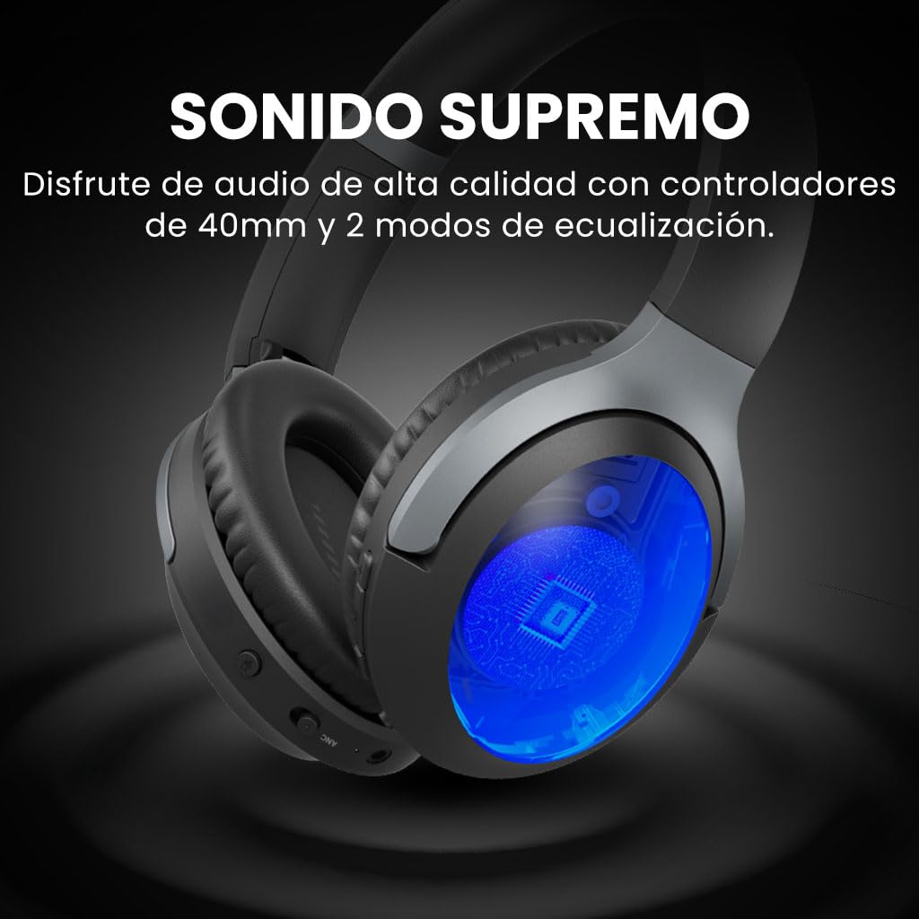 Avantalk Aria 3 - Multifunción Auriculares Bluetooth y Cascos inalámbrico 2-en-1, Conexión Dual (PC y Teléfono), Micrófono con Cancelación de Ruido, Voz Clara para Llamadas y Música, autonomía 55 h