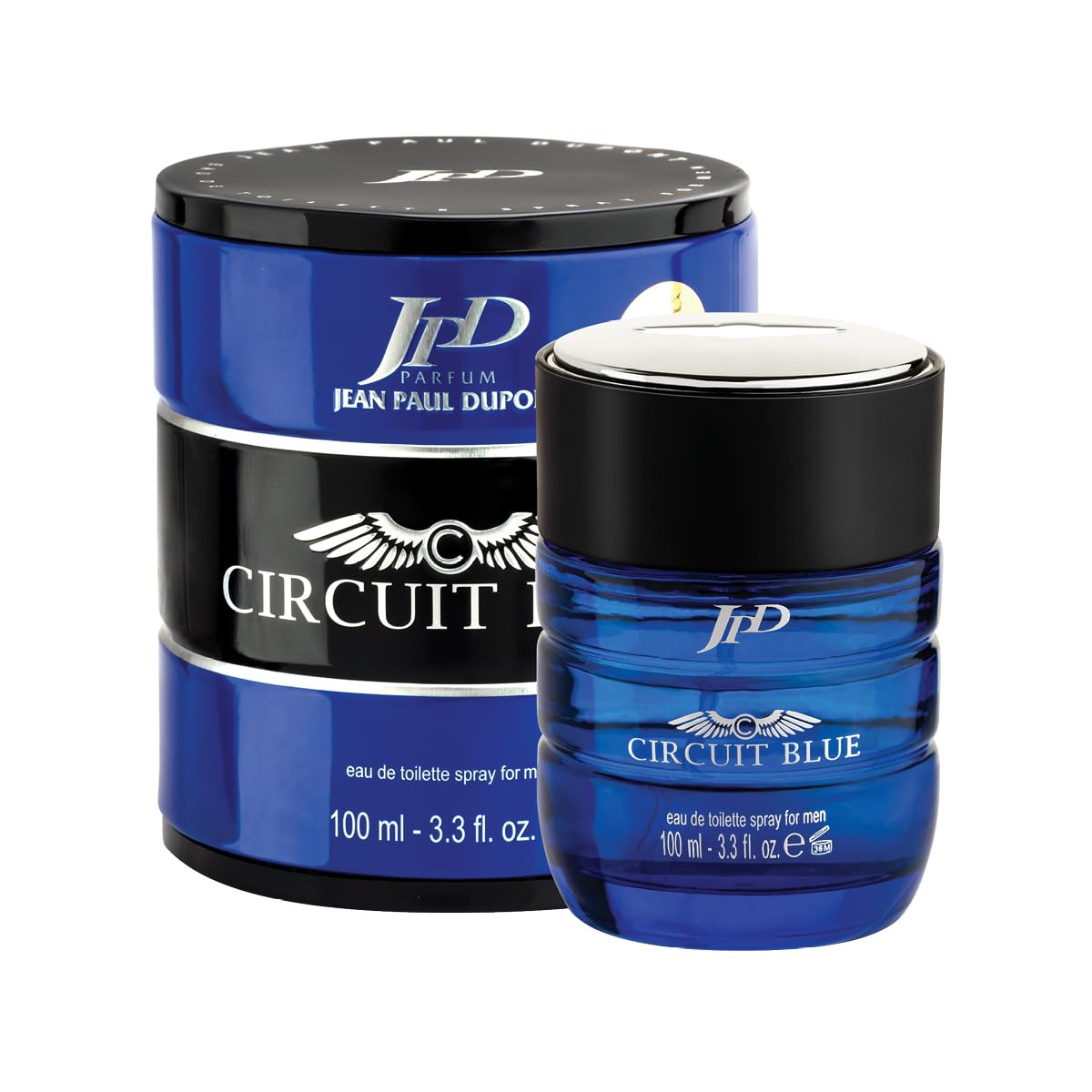 (JPD) Circuit Blue - Long Lasting Perfume for Men - with Citrus, Spicy and Woody notes - Eau de Toilette 100ml