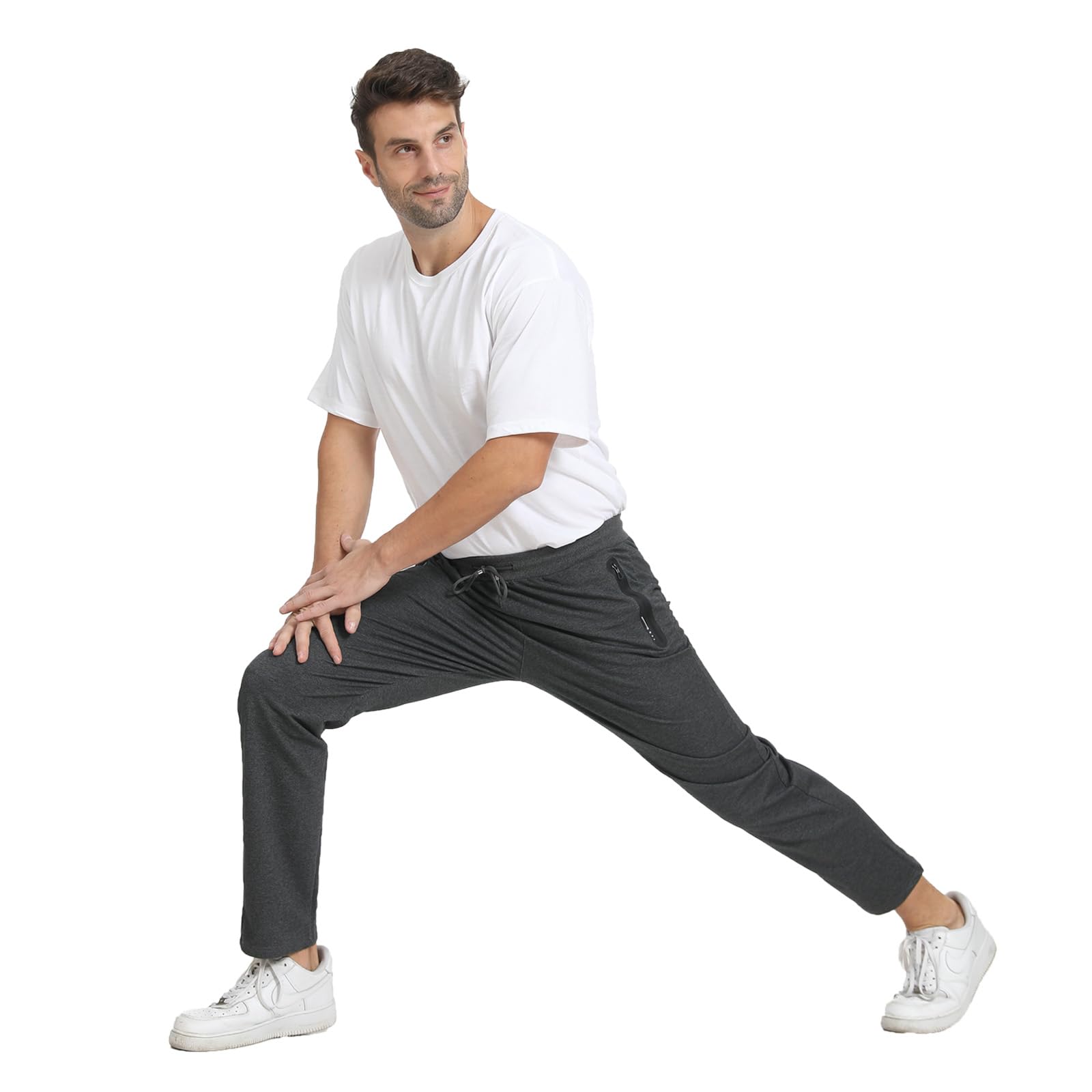 JustSun Pantaloni Tuta Uomo Sportivi Cotone Casual con Tasche Zip