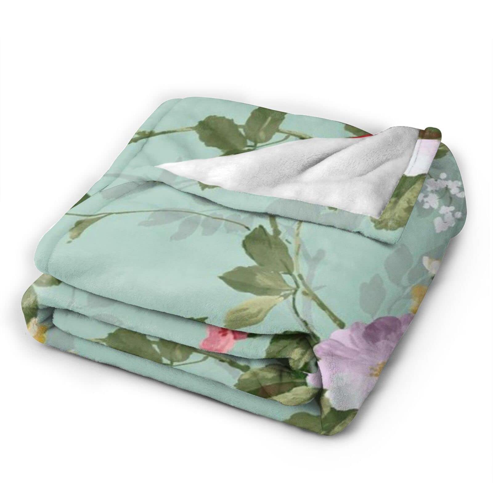 Bidesk Flanell-Überwurfdecke Mit Vintage-Blumenmuster – Ultraweich, Leicht, Für Couch & Bett