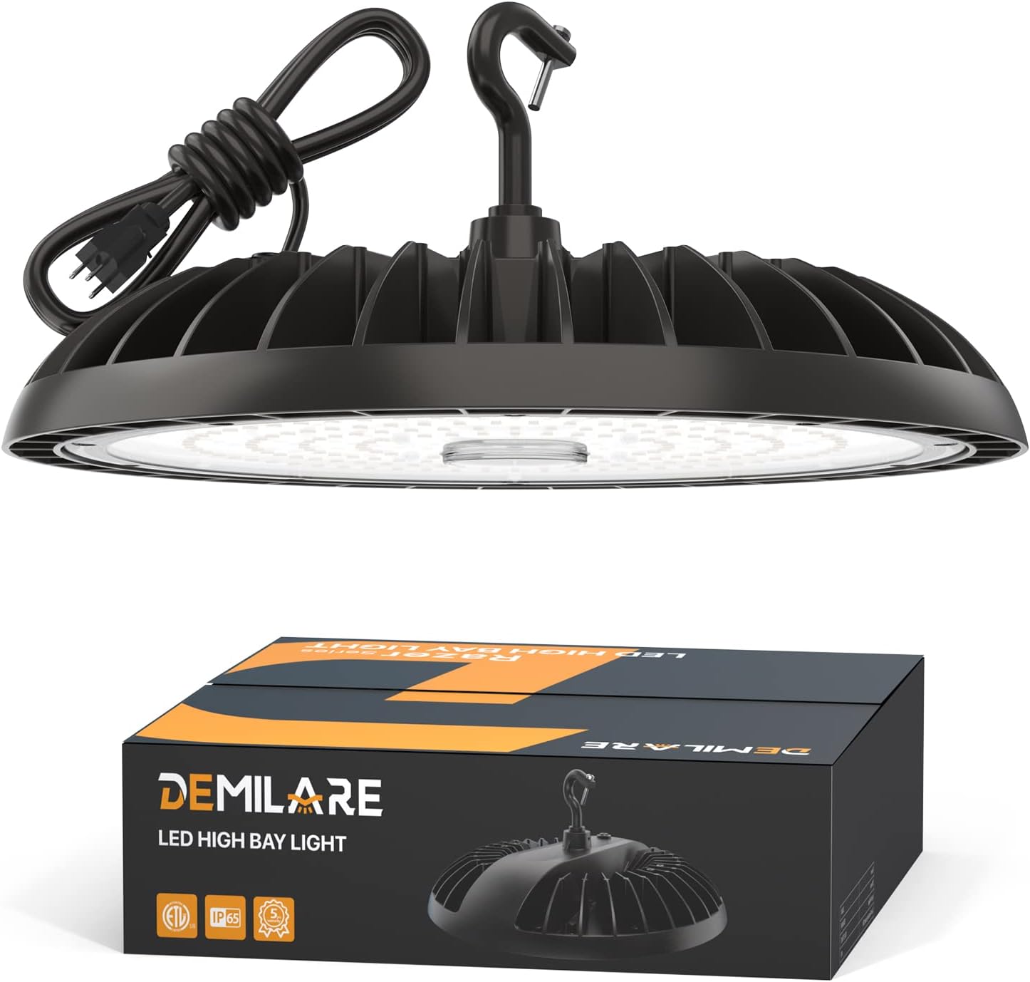Demilare Led High Bay Light 250W, 5000K Bright High Bay Led Lights