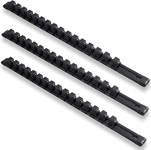 ALOANES Organizador de enchufes de aleación de aluminio de 12 pulgada, 3 unidades, bastidores de enchufes resistentes, kit de soporte de enchufe de