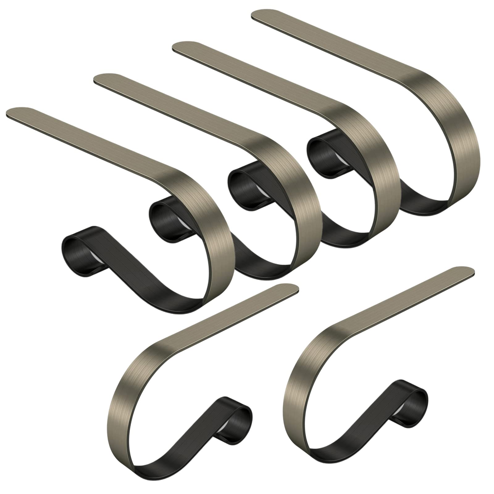 WPlus Christmas Stocking Holders for Mantle, 6PCS Christmas Mantle