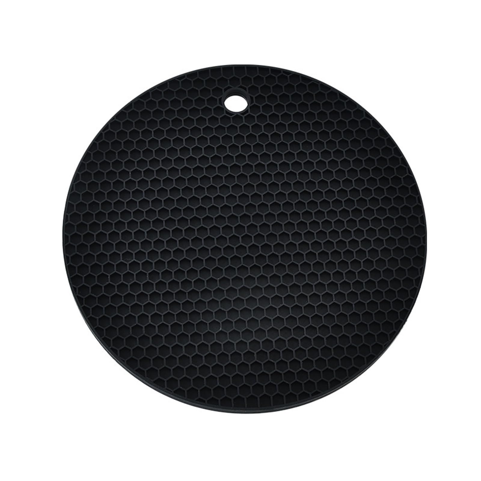 6pcs Non-slip Heat Resistant Silicone Placemat Coaster Table Trivet Mat Potholder For Kitchen For Kitche(Black)