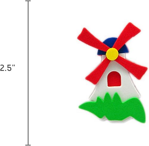 Miniatura 2 de Regalo holandés decorativo blanco 2.75 "molino de viento imán de cocina Material de espuma de poliéster  DutchGiftOutlet
