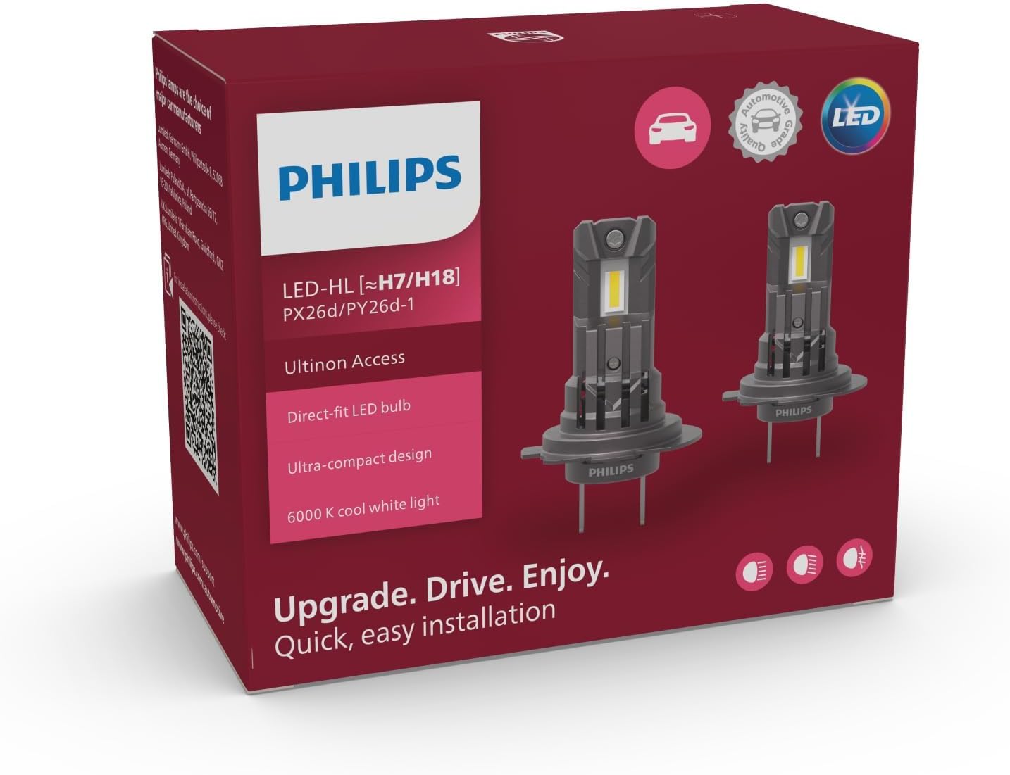 Philips Ultinon Access LED car headlight bulb (H7),