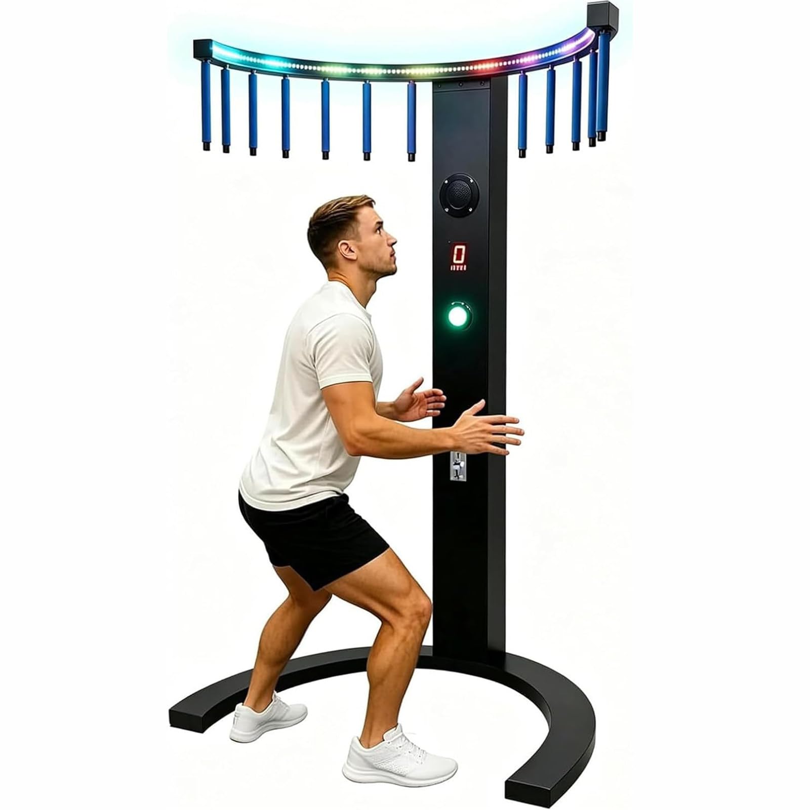 YXYLJOZ Reflex stick challenge game,adjustable speed hand-eye coordination trainer arcade machine,coin operated catching stick machine,for rentals,family game nights,LED light & music reaction