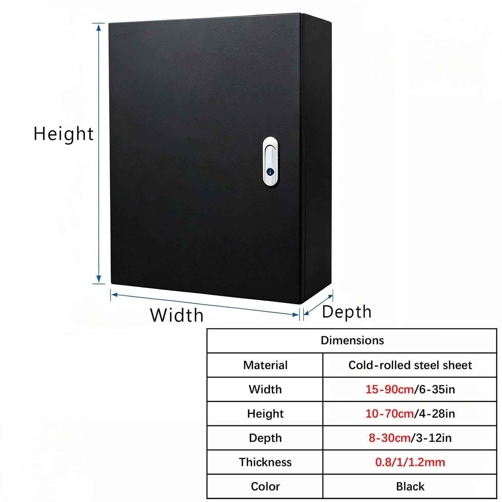caja electrica exterior Caja Eléctrica A Prueba De Polvo, Caja Eléctrica Impermeable Con Orificios Para Cables, Caja De Conexiones Eléctricas Montada En La Pared(T 0.8 mm,W H D 80 x 60 x 30 cm)