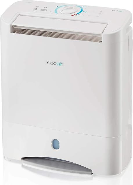 EcoAir DD3 Simple | Rotary Dial Control | 10 L/Day | 3.5L Water Tank | Silver Filter | Laundry Mode | Light Weight 8.5Kg | Damp Condensation Control | Desiccant Dehumidifier