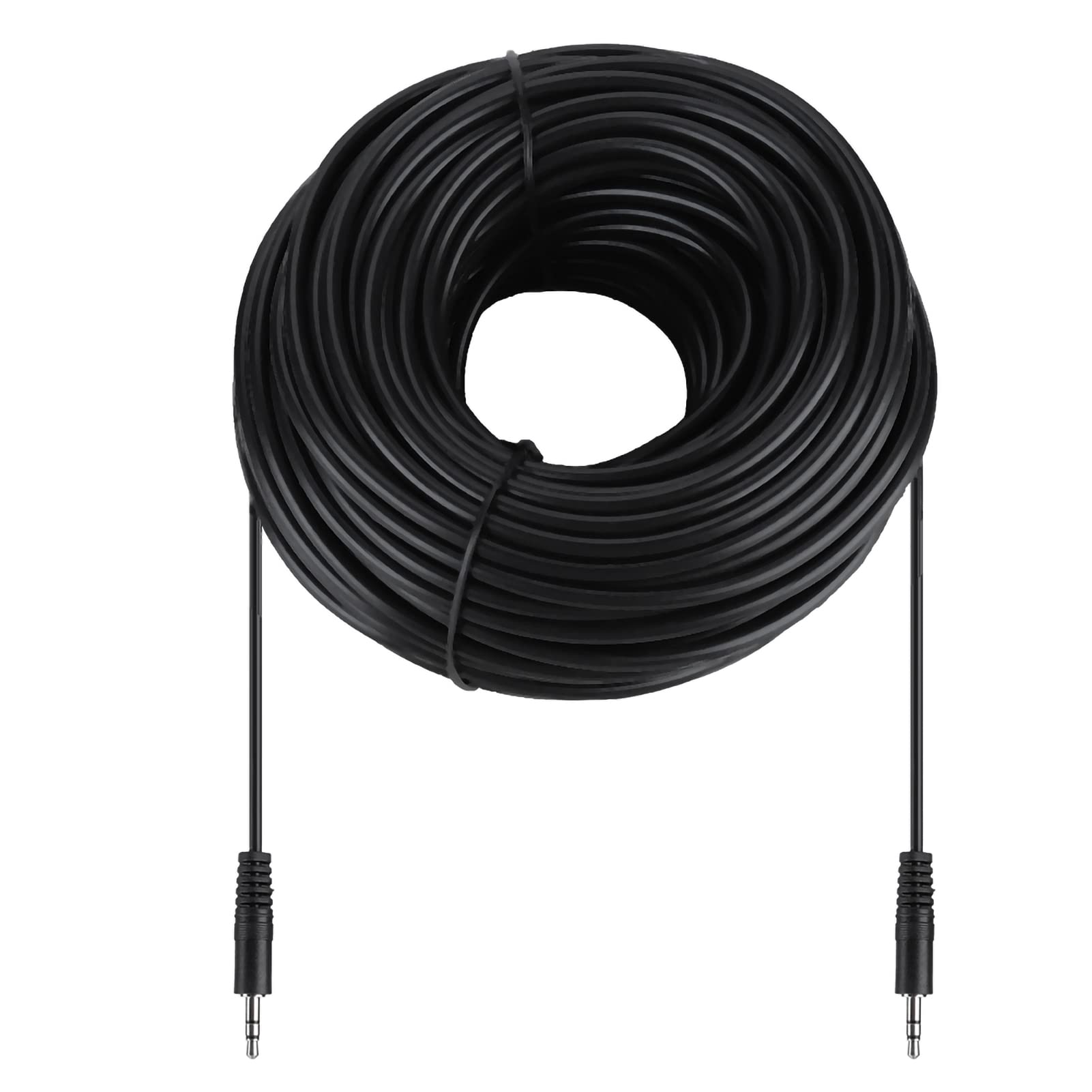 KANASI Câble audio blindé mâle à mâle en cuivre de 3,5 mm, cordon auxiliaire pour haut-parleurs et casque 30 m (30m)