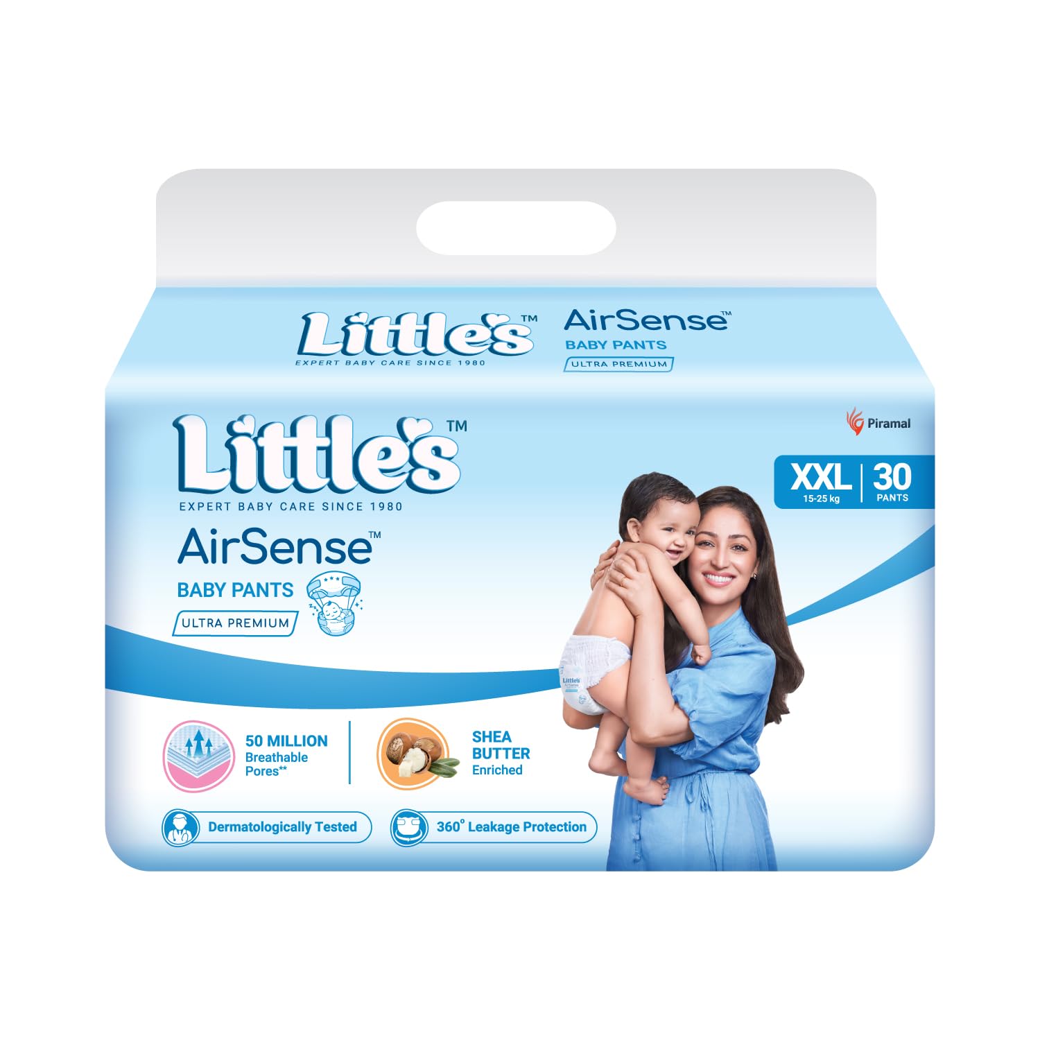 Little's AirSense Ultra Premium Pant Style Baby Diapers XXL 30 Count | 50 Million Breathable Pores | Enriched with Shea Butter | Dermatalogically tested |15-25 kg-image-49