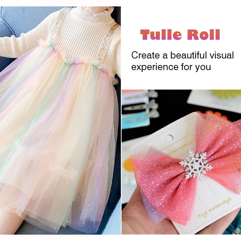 Cutefly Tulle Rouleau Tutu Mariage Tissu Bleu 22 M X 15 Cm