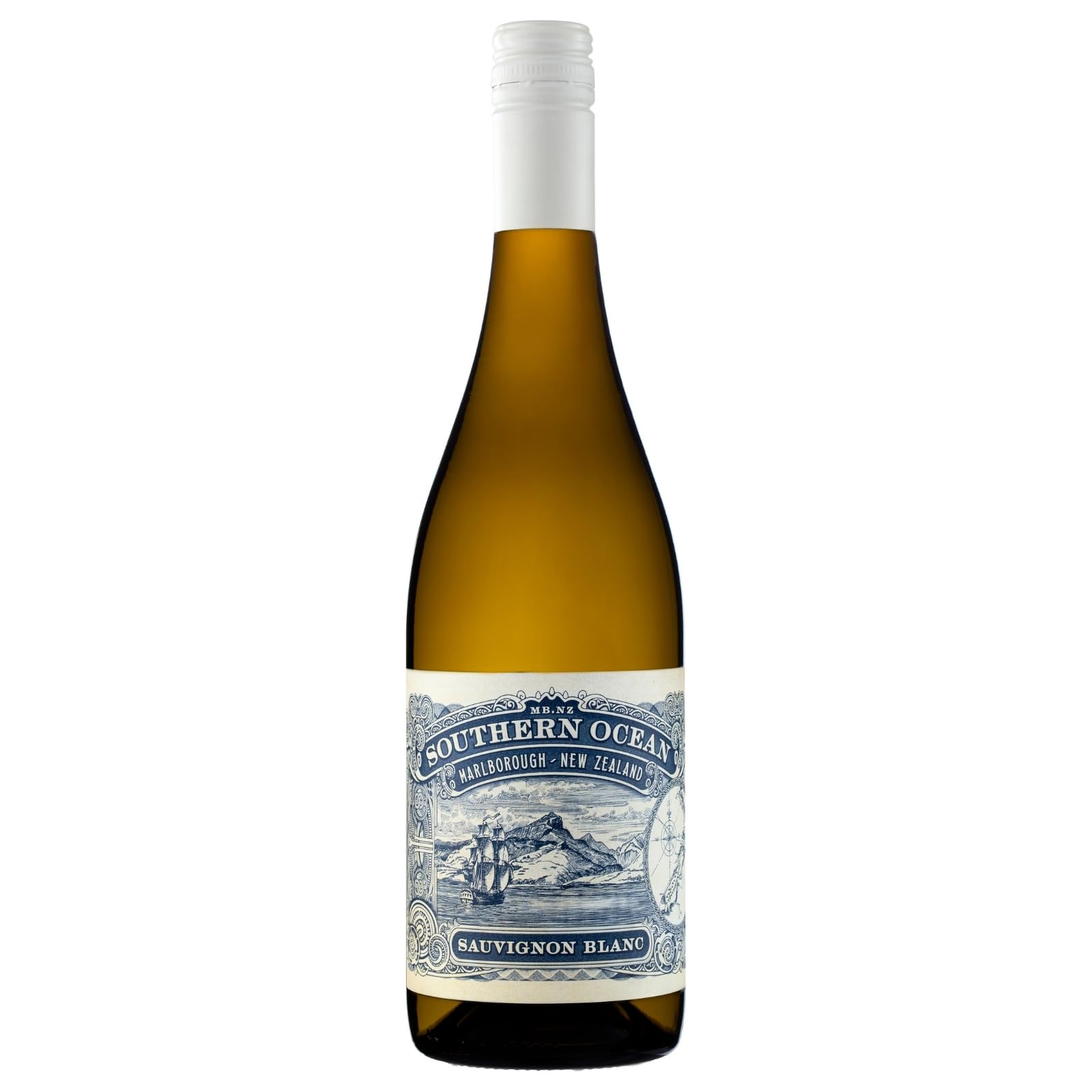 Southern Ocean Blanco Sauvignon Blanc New Zealand, Paquete de 6 x 750 ml - Total: 4500 ml
