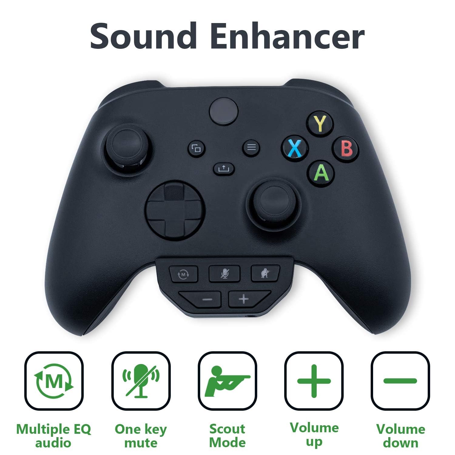Mcbazel Adaptateur de Casque pour Xbox, amplificateur de Son pour Manette Xbox One avec Prise Jack 3,5 mm/Xbox Series S/Series X/Xbox One/Xbox Ones Controller – Noir