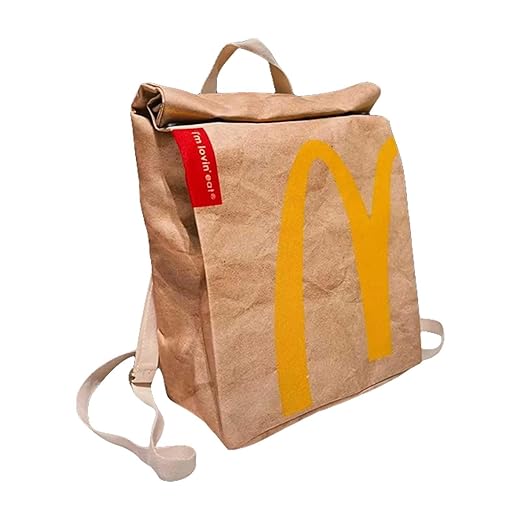 Generic French Fries Canvas Messenger Bag Large Capacity Hobo Bag with Multiple Compartments Casual Bag Unisex Funny Cute Cartoon Korean Shoulder Bag School Bag Hand Bags Backpack 2024