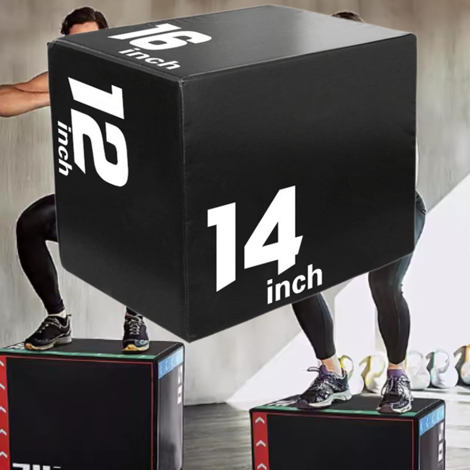 Plyo-Sprungbox – Weiche, tragbare Sprungbox für Heimfitness (60x50x50 cm / 24x20x20 inch)
