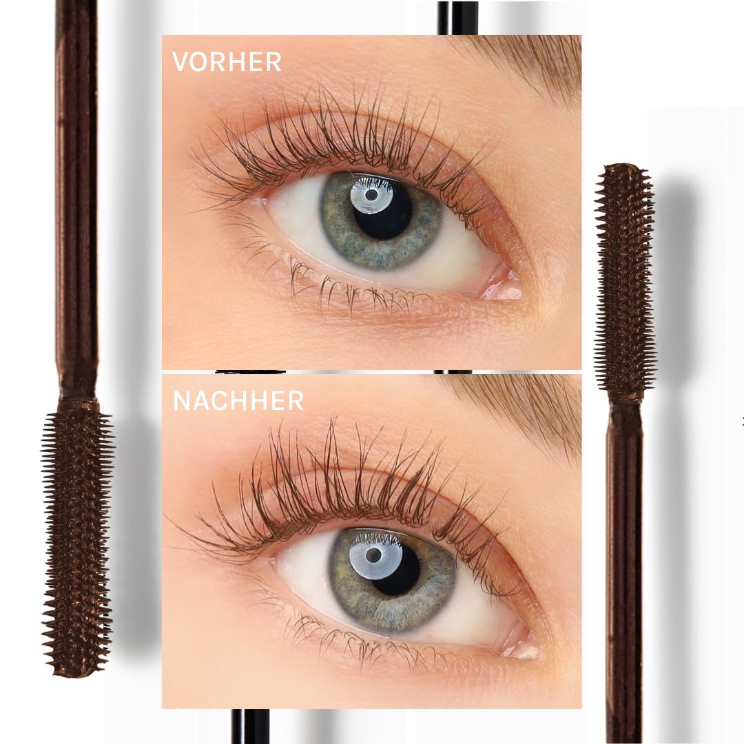 COSLINE Mascara Brown Rubber Brush 92, Braun, Wischfest, Gummibürste