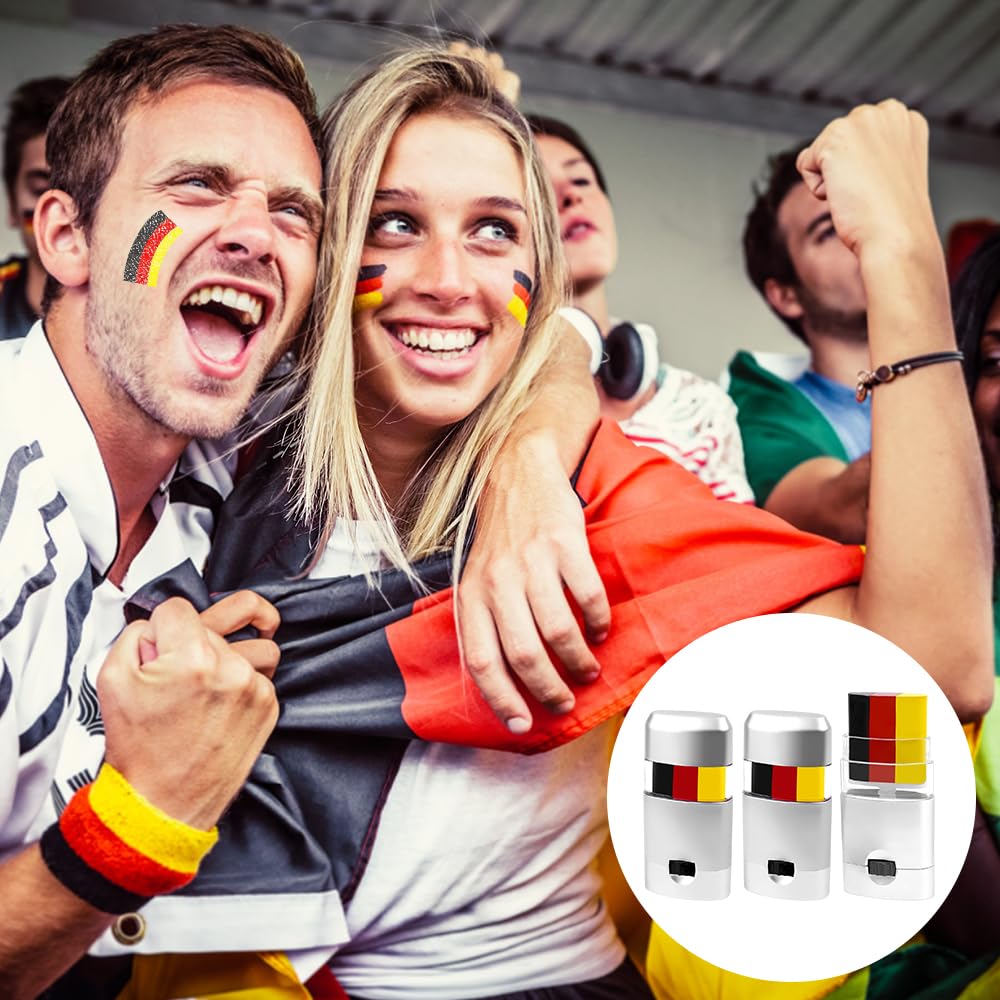 Matita per trucco, articolo per fan della Germania, 3 pezzi, colori tedeschi, matite da trucco per viso EM, Germania