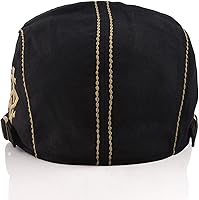 Vista 3 de M MOACC - Gorra de hombre de algodón ajustable con hebilla, boina, sombrero de periodista, gorro Cabbie Gatsby, gorras de conducción, gorras planas