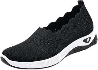 ortopediska skor, dam, lätta sommarskor och ventilerande skor utan snörning, slip-on-sneakers med halkfri sula, bekväma promenadskor för vardag och fritid