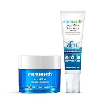 Mamaearth Aqua Glow Skin Refreshing Combo for Hydrated & Fresh Skin (Aqua Glow Face Wash 100ml + Aqua Glow Gel Face Moisturizer 100ml)