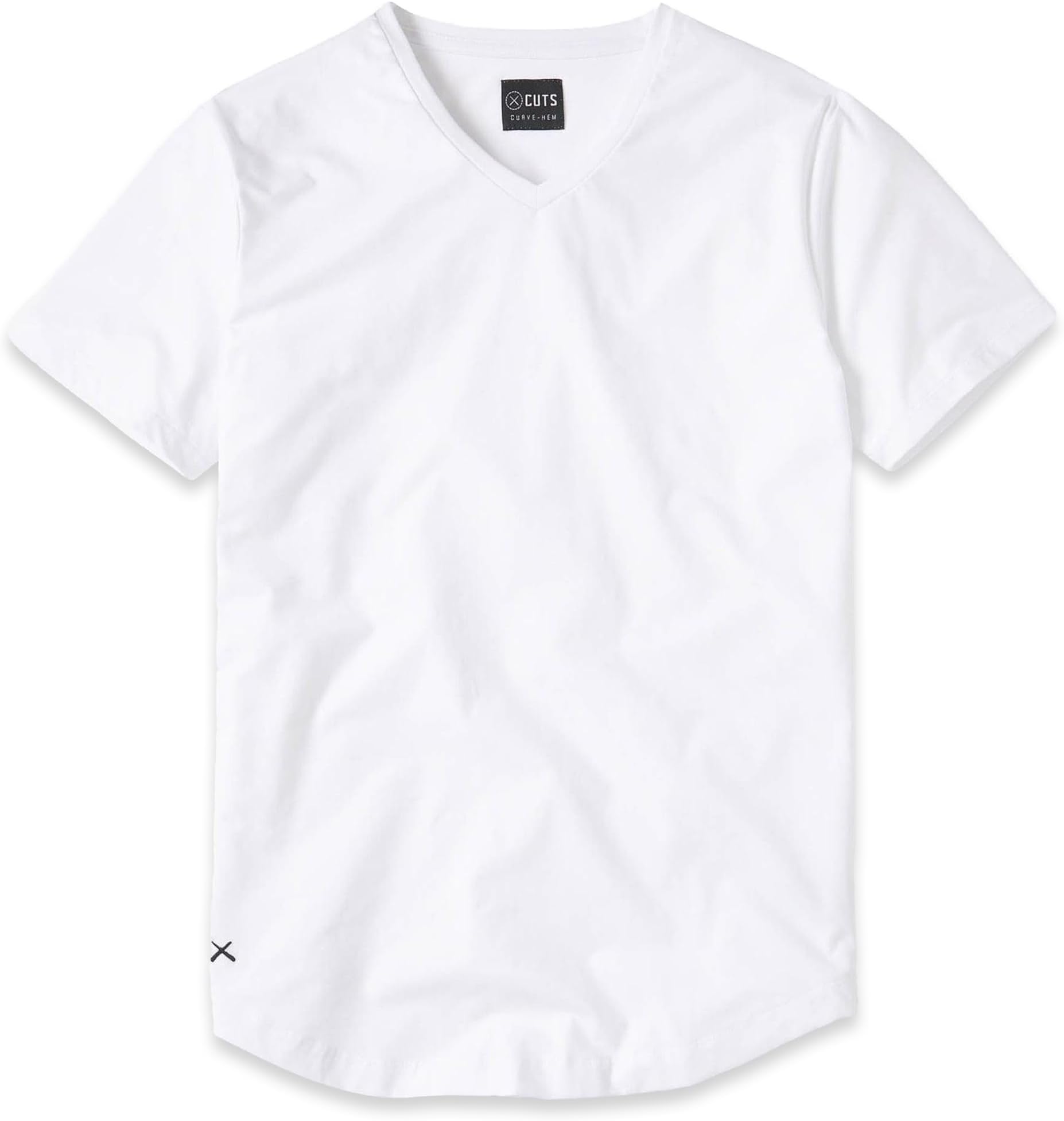 CutsClothing Men's Premium AO V-Neck Casual Short Sleeve T-Shirt | Classic Curve Hem | PYCA Pro Soft Fabric