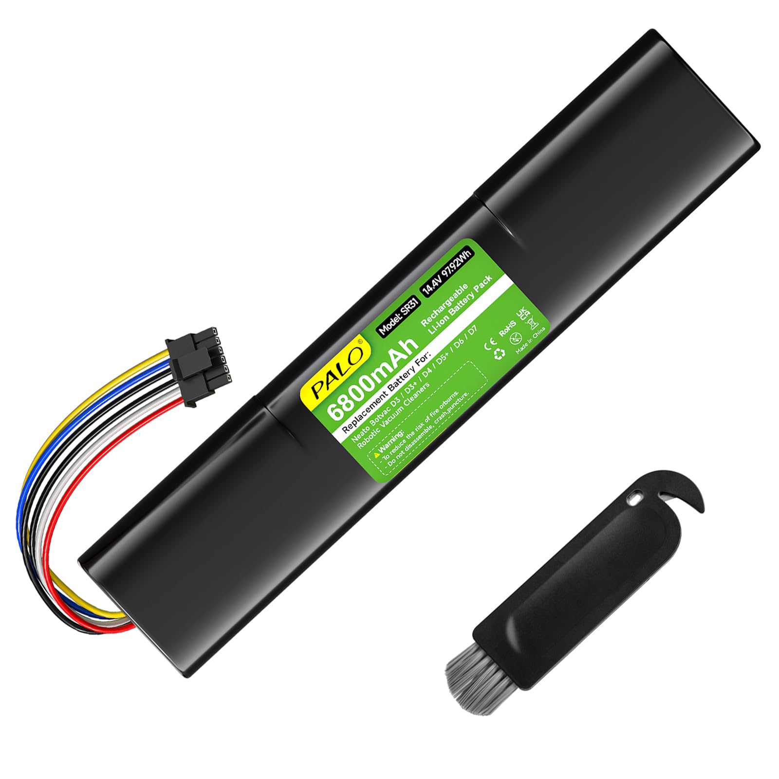 6800mAh/14.4V Batteria di ricambio per Neato Botvac Connected D3 D4 D5 D6 D7 D3+ D5+, Neato Botvac D301 D303 D502 D701 D702 D703 D705