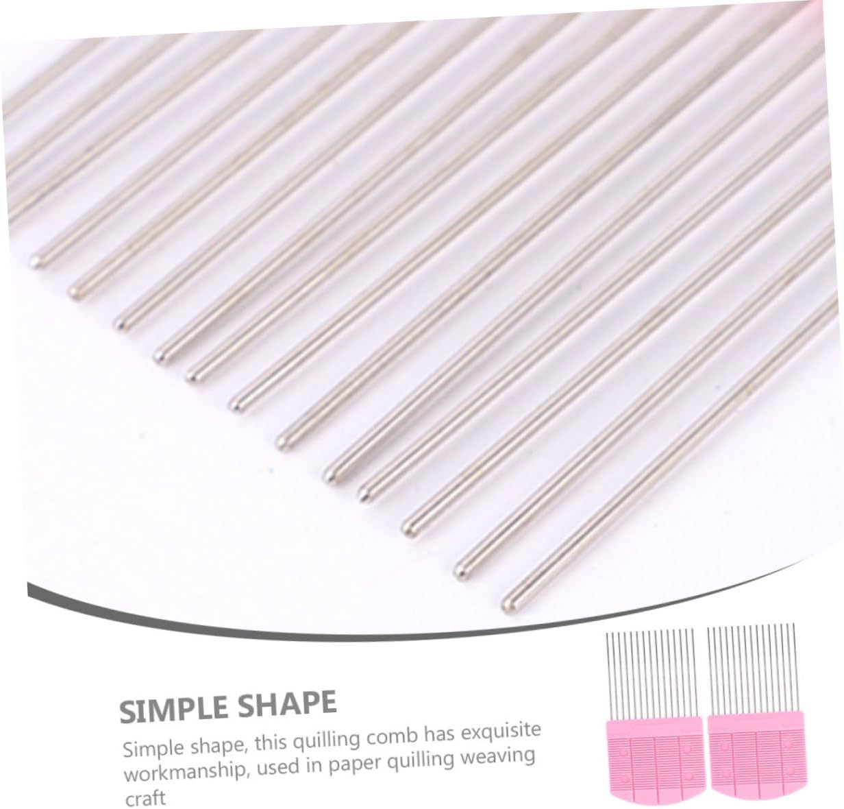 DOITOOL 2pcs Paper Quilling Comb DIY Craft Tool Cute Cartoon Design Teeth Handle Portable Quilling Paper Strips