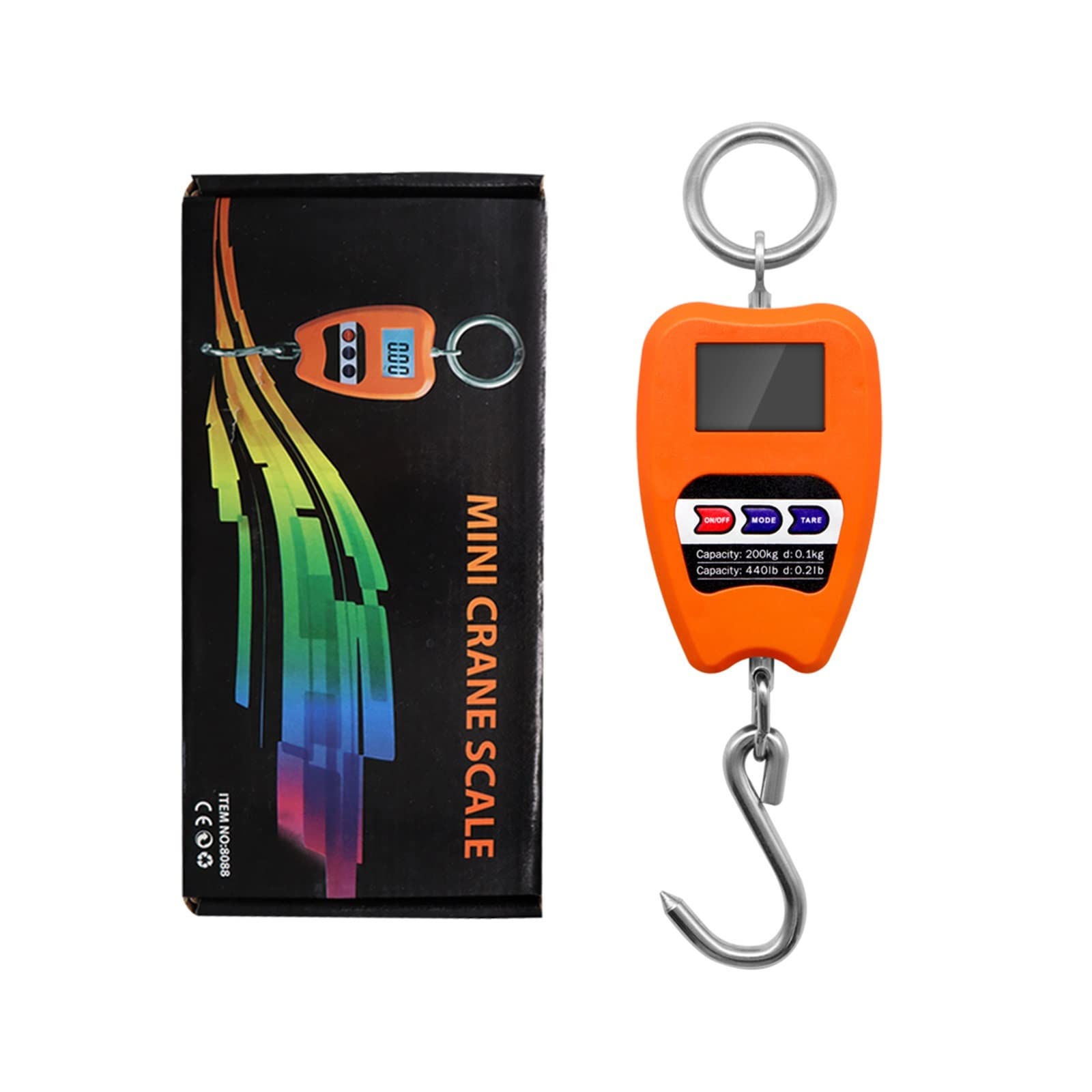Crane Scale, Crane Scale 200kg/300kg Weighing Digital Industrial Hanging 200kg/441lb Heavy Duty Hook Scales Stainless Steel(Groen)