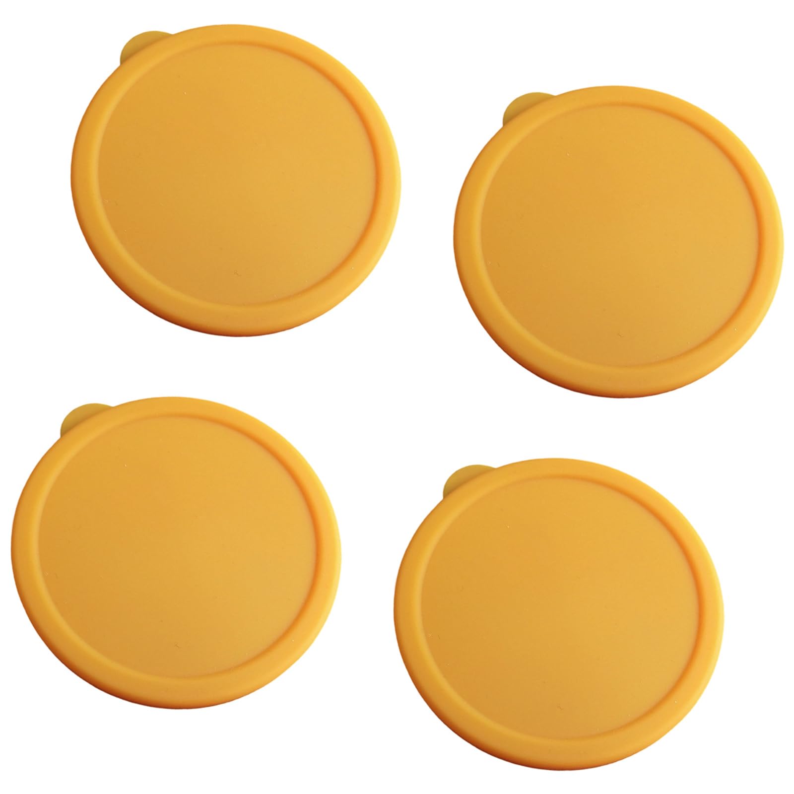 Jazuaiao Of 4 Silicone Jar Lids Leakproof for Glass Canning Jars Food Storage Replacement Silicone Custard Cup Lid Cover