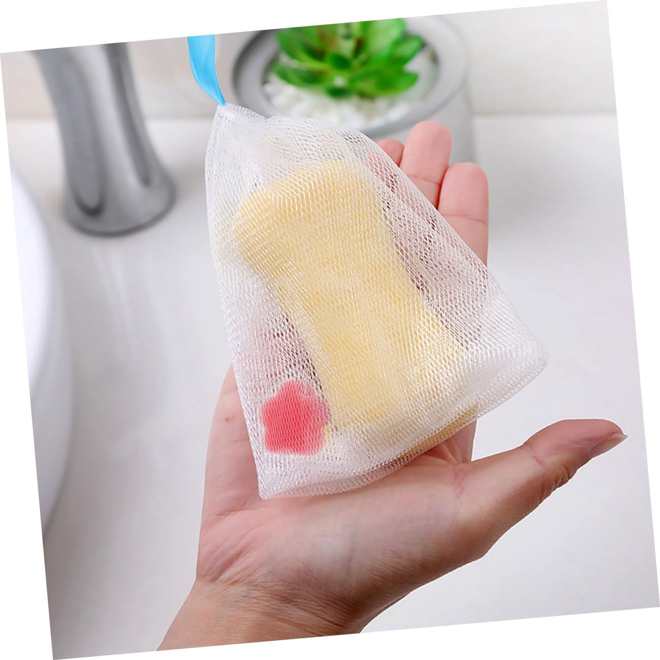 2 Szt Siatka Mydlana W Kostce Mała Torebka Produkcja Mydła Mydło Pieniące Oszczędzanie Mydła Przenośne Torebki Mydła Mydło Pieniące Się Mydło Pieniące Się Torebki