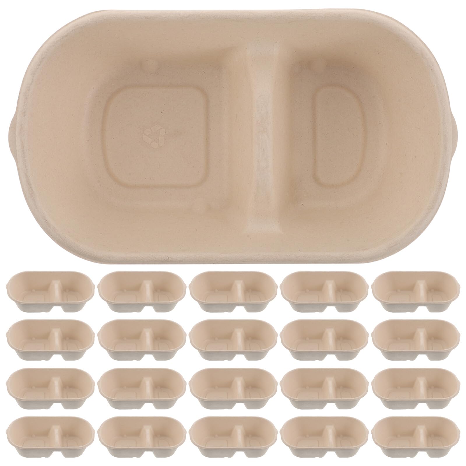 Gadpiparty 50 Ciotole Monouso per Cibo e Acqua per Piccoli Animali Doppie da 1000 Ml Leggere e Usa e Getta per Cuccia Gabbie e Viaggi per Cuccioli e Gatti