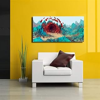 YUANOMWJ Quadro su Tela,Spirale Bella Arte Surrealista,Quadri su Tela Quadri Murali Stampe Senza Cornice Immagini Soggiorno Decorazione Domestica,50X100Cm(20X40Inch)