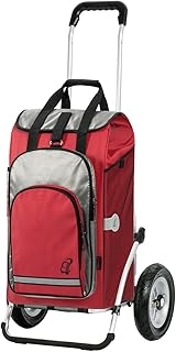 Andersen Carrello portaspesa Royal con Borsa Hydro Rossa, capienza di 60 l, Scomparto Termico, Telaio in Alluminio e Ruote pneumatiche