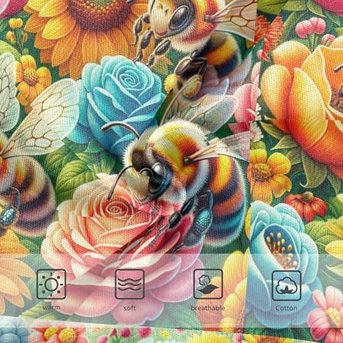 Joisal Funny Girls Underwear Toddler 2t Cotton Panties Little Girl Cute Bees Colorful Flowers Aesthetic Kids Undies Briefs3