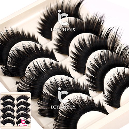 Natural Ultral Thick Makeup False Eyelashes 5 Pairs Eye Lashes Extension Eyelash