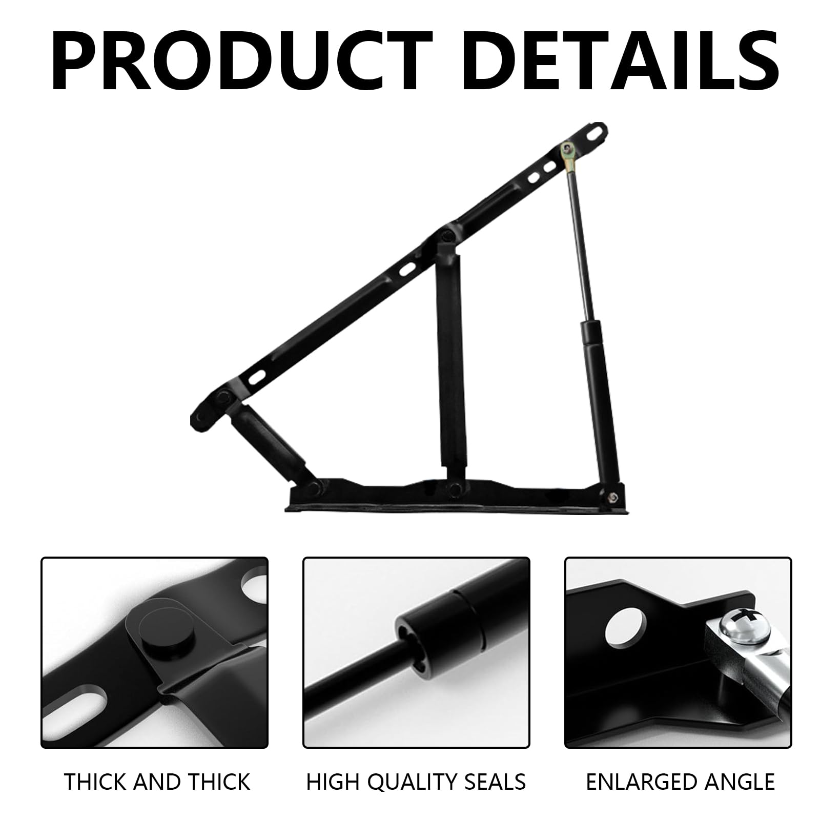 2 Pcs Muelle De Gas, Amortiguador De Gas 900 N/Unidad Mecanismo Neumático De Elevación De Cama Bisagras De Elevación De 92 Kg Bisagras De Muelle De Gas Para Armarios Ideales Para Camas Pesadas