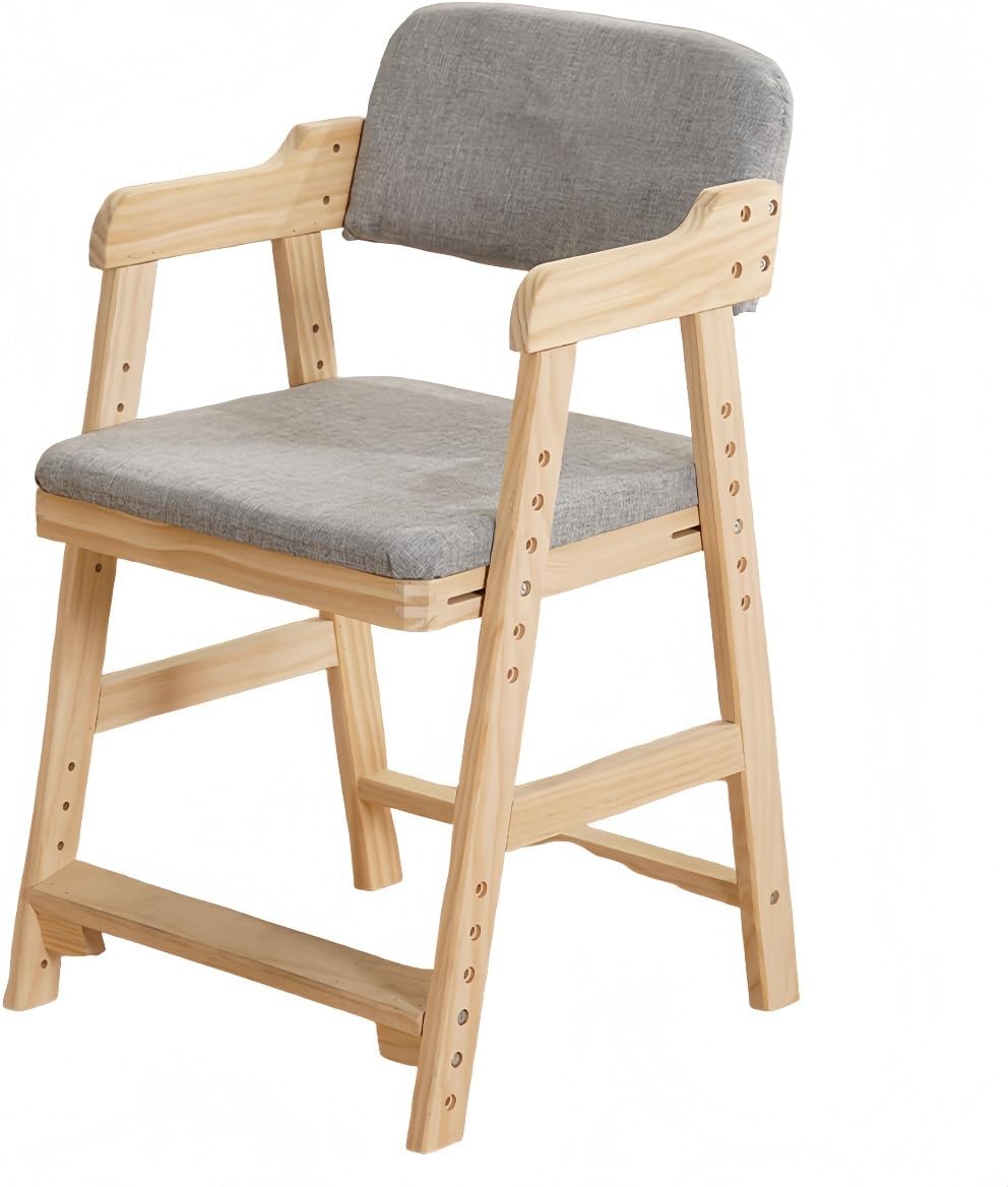 VZXキッズチェア学習チェアオフィスデスクチェア木製子供用座面6段足