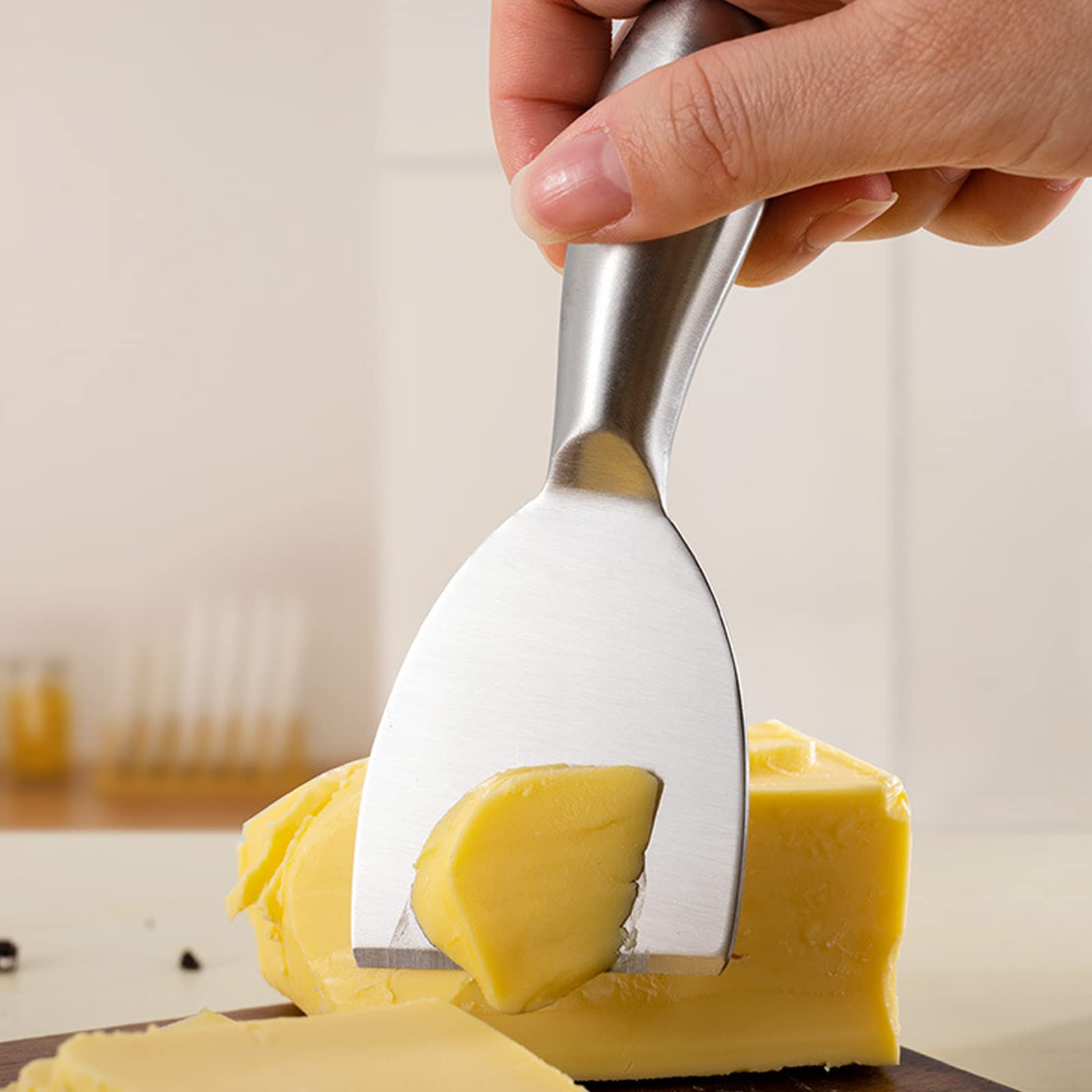 VANRA Juego de 6 Cuchillos de Queso Mini Cuchillos de Queso de Acero Inoxidable con Esparcidor de Mantequilla y Tenedor para Tablas de Embutidos y Platos de Queso