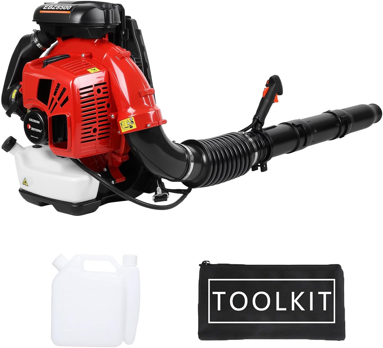 Gas Powered Backpack Leaf Blower 75.6cc 2-Stroke, 850 CFM Airflow & 200 MPH Wind Speed Yard Blower for Leaves, Snow & Outdoor Cleanup